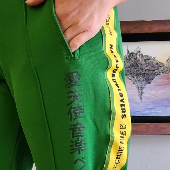 RARE Japan joggers Harajuku lovers vintage y2k 90s track Rave Pants Festival
